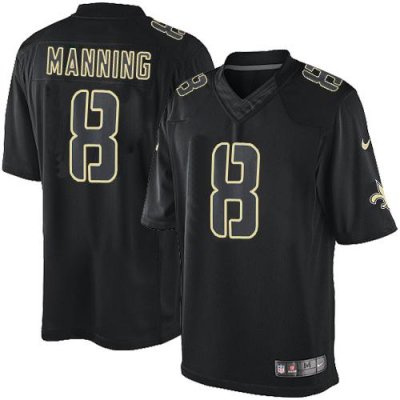 Jerseys Factory Cheap Nike Saints #8 Archie Manning Black Men's
