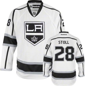 Jerseys Factory Cheap Kings #28 Jarret Stoll White Road Embroide