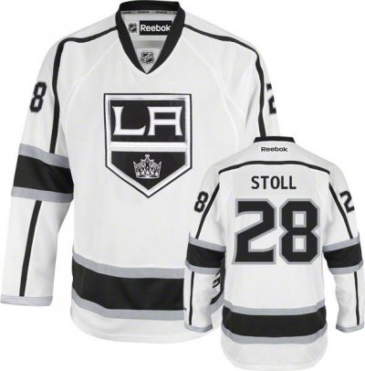 Jerseys Factory Cheap Kings #28 Jarret Stoll White Road Embroide
