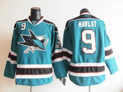 Jerseys Factory Cheap Sharks #9 Martin Havlat Blue Embroidered N