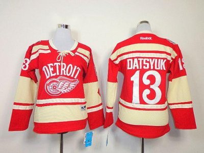 Jerseys Factory Cheap Red Wings #13 Pavel Datsyuk Red 2014 Winte