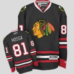 Jerseys Factory Cheap Blackhawks #81 Marian Hossa Embroidered Bl