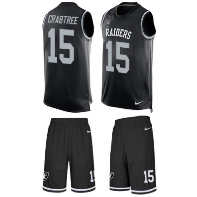 Jerseys Factory Cheap Nike Raiders #15 Michael Crabtree Black Te