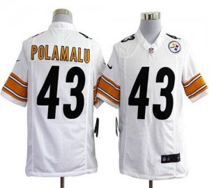 Jerseys Factory Cheap Nike Steelers #43 Troy Polamalu White Men'