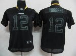 Jerseys Factory Cheap Packers #12 Aaron Rodgers Lights Out Black