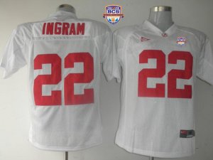 Jerseys Factory Cheap Crimson Tide #22 Mark Ingram White 2013 BC