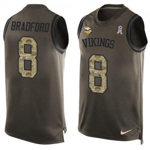 Jerseys Factory Cheap Nike Vikings #8 Sam Bradford Green Men's S
