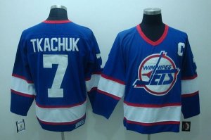 Jerseys Factory Cheap Jets #7 Keith Tkachuk Embroidered Blue CCM
