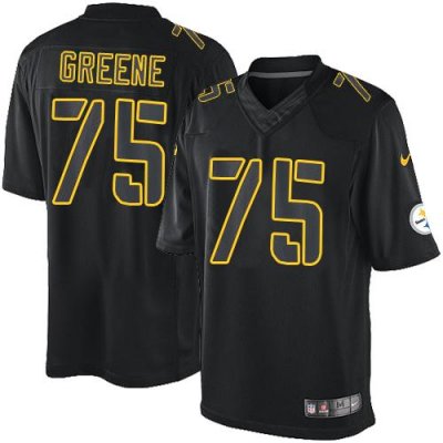 Jerseys Factory Cheap Nike Steelers #75 Joe Greene Black Men's E
