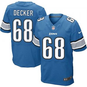 Jerseys Factory Cheap Nike Lions #68 Taylor Decker Blue Team Col