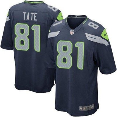 Jerseys Factory Cheap Nike Seahawks #81 Golden Tate Steel Blue T