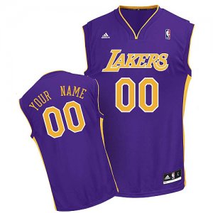 Jerseys Factory Cheap Lakers Personalized Authentic Purple NBA J