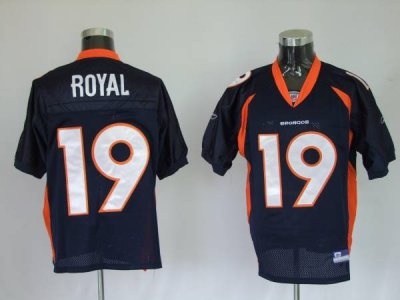 Jerseys Factory Cheap Broncos #19 Eddie Royal Blue Stitched NFL