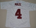 Jerseys Factory Cheap Crimson Tide #4 Marquis Maze White Embroid
