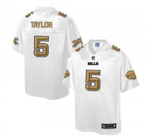 Jerseys Factory Cheap Nike Bills #5 Tyrod Taylor White Men's NFL