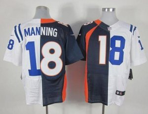 Jerseys Factory Cheap Nike Broncos #18 Peyton Manning Navy Blue/