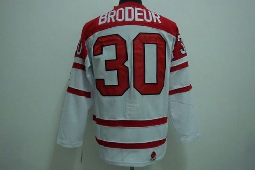 Jerseys Factory Cheap Team Canada 2010 Olympic #30 Brodeur Embro