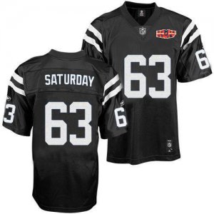 Jerseys Factory Cheap Colts #63 Jeff Saturday Black Shadow With