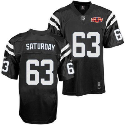 Jerseys Factory Cheap Colts #63 Jeff Saturday Black Shadow With