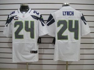 Jerseys Factory Cheap Nike Seahawks #24 Marshawn Lynch White Wit