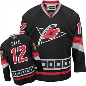 Jerseys Factory Cheap Hurricanes #12 Eric Staal Black Third Embr