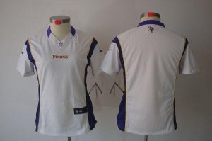 Jerseys Factory Cheap Nike Vikings Blank White Women's Embroider