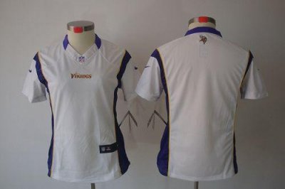 Jerseys Factory Cheap Nike Vikings Blank White Women's Embroider