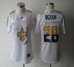 Jerseys Factory Cheap Saints #28 Mark Ingram White 2011 Women's