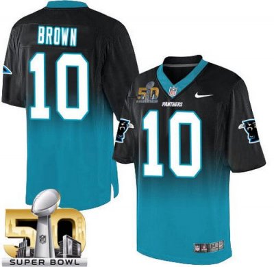 Jerseys Factory Cheap Nike Panthers #10 Corey Brown Black/Blue S
