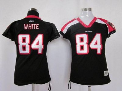 Jerseys Factory Cheap Falcons #84 Roddy White Black Women's Fiel