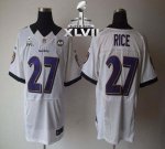 Jerseys Factory Cheap Nike Ravens #27 Ray Rice White Super Bowl