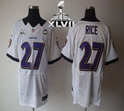 Jerseys Factory Cheap Nike Ravens #27 Ray Rice White Super Bowl