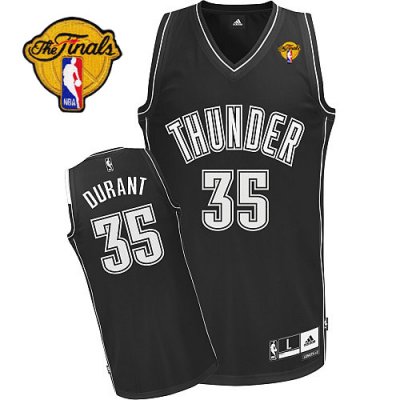 Jerseys Factory Cheap Thunder #35 Kevin Durant Black Shadow With