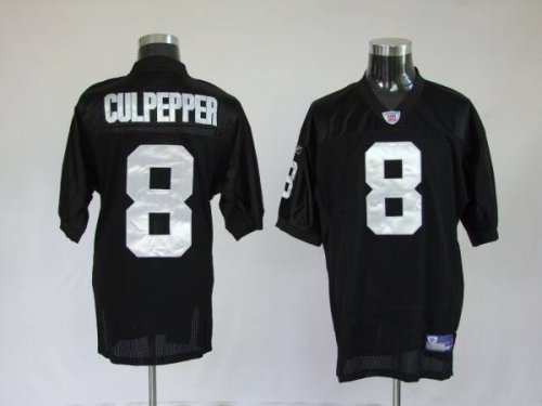 Jerseys Factory Cheap Raiders Daunte Culpepper #8 Stitched Black