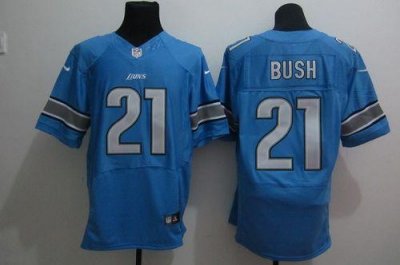 Jerseys Factory Cheap Nike Lions #21 Reggie Bush Blue Team Color