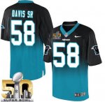 Jerseys Factory Cheap Nike Panthers #58 Thomas Davis Sr Black/Bl