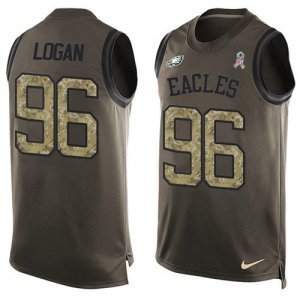 Jerseys Factory Cheap Nike Eagles #96 Bennie Logan Green Men's S
