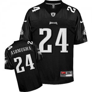 Jerseys Factory Cheap Nike Eagles #24 Nnamdi Asomugha Black Shad