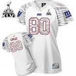 Jerseys Factory Cheap Giants #80 Victor Cruz White Women's Zebra