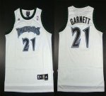 Jerseys Factory Cheap Timberwolves #21 Retro Garnett White Embro