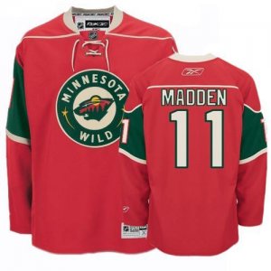 Jerseys Factory Cheap Wild #11 John Madden Red Embroidered NHL J