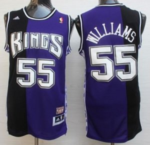 Jerseys Factory Cheap Kings #55 Jason Williams Purple/Black Thro