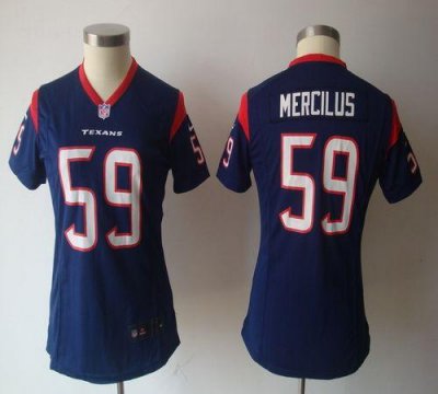 Jerseys Factory Cheap Nike Texans #59 Whitney Mercilus Navy Blue