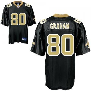 Jerseys Factory Cheap Saints #80 Jimmy Graham Black Embroidered
