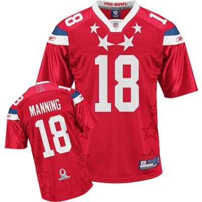 Jerseys Factory Cheap Colts #18 Peyton Manning 2011 Red Pro Bowl