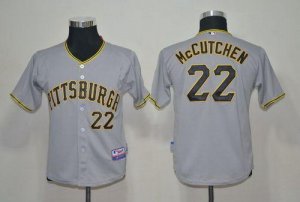 Jerseys Factory Cheap Pirates #22 Andrew McCutchen Grey Cool Bas
