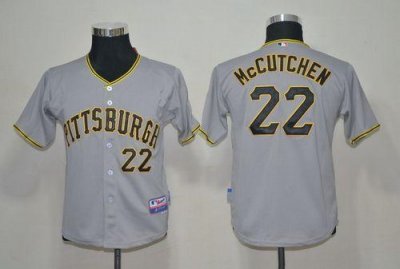 Jerseys Factory Cheap Pirates #22 Andrew McCutchen Grey Cool Bas