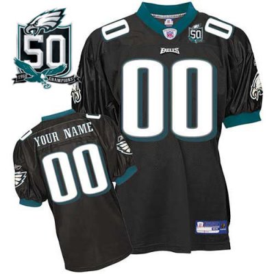 Jerseys Factory Cheap Eagles Personalized Authentic Black With 5