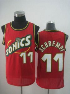 Jerseys Factory Cheap Thunder #11 Detlef Schrempf Red SuperSonic