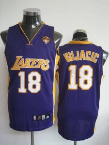 Jerseys Factory Cheap Lakers #18 Sasha Vujacic Embroidered Purpl